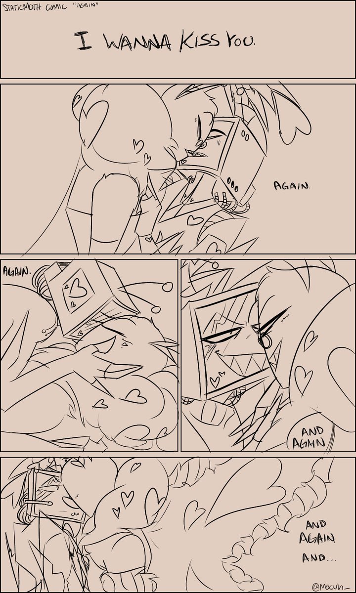 Mochis_Studio's tweet photo. "AGAIN" 1/2 A StaticMoth Comic that became a little popular on my tumblr! So Twitter gets it too! Uhhh.. Happy Pride? 

#staticmoth #valentino #vox #hazbinhotel #hazbinalastor #hazbinvox https://t.co/ZFonyUJFFs