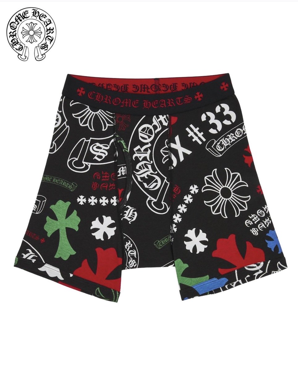Ovrnundr's tweet photo. Chrome Hearts drops new $120 boxers https://t.co/dBWZaVsLH6