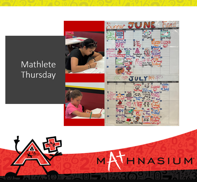 Mathnasiumwin's tweet photo. Our Mathletes have a Summer of Fun ahead of them! Our Fun Calender is full to the brim with engaging activities!  #Mathletes #SummerFun #MathActivities #MathIsFun #Mathnasium #FunLearning #mathtutor #winchestrva https://t.co/VCEMHKM1gQ