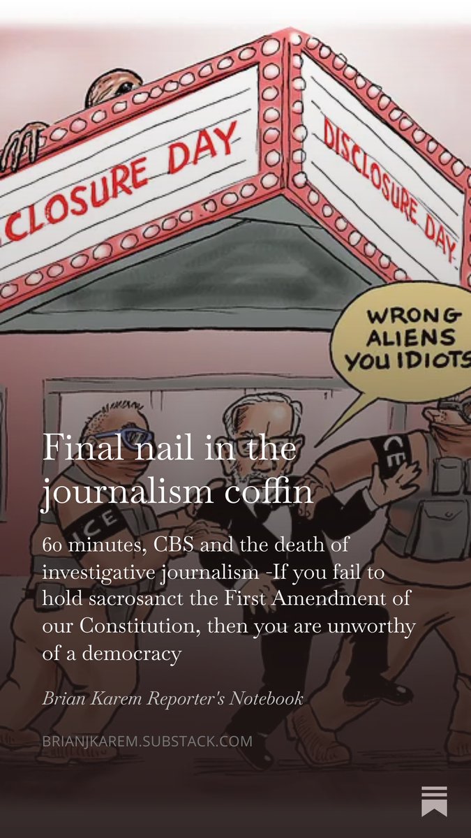 BrianKarem's tweet photo. If you fail to hold sacrosanct the First Amendment of our Constitution, then you are unworthy of a democracy.
https://t.co/Qh3IfkLdtz https://t.co/jnJ52Apnvo