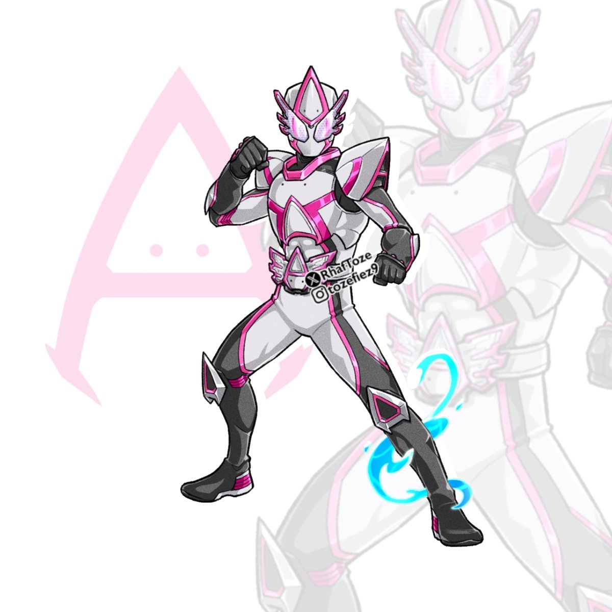 RhafToze's tweet photo. Kamen Rider Axol Axolotl 

a little refreshing~ https://t.co/tdJPrwEmKg