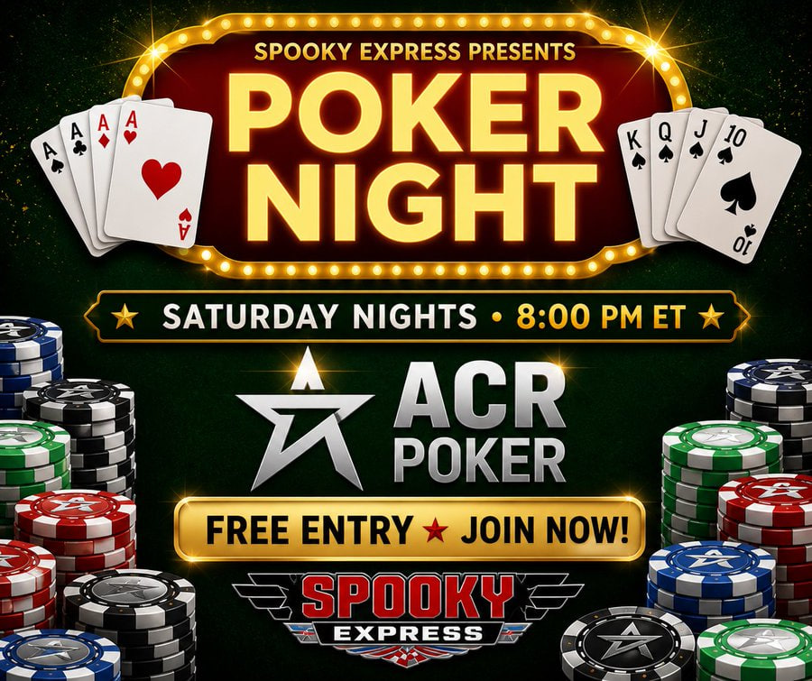 FightOnSpooky's tweet photo. 🔥 SATURDAY – $500 GTD Spooky NBA Finals Poker Freeroll 🏀♠️
@SpookyExpress  x @ACR_POKER

⏰ Saturday, June 6 • 8PM ET
💰 FREE ENTRY

🏷 Tournament: Spooky NBA Finals Freeroll – $500 GTD
🔑 Password: spookyfreeroll

👉 Play on ACR: https://t.co/htPJbBbxZw

🏀 Let’s cash in during the Finals.
