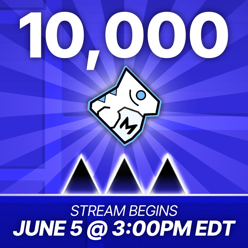 MathGeniusGD's tweet photo. For over 200+ hours of playtime, I have attempted to complete a challenge that NOBODY has ever done.

Beating "Stereo Madness" 10,000 TIMES.

500 completions remain. I can't end stream until the challenge is finished.

🔴 FRIDAY @ 3:00PM EDT 🔴
https://t.co/bifQr9A26K https://t.co/C7QETn5xU0
