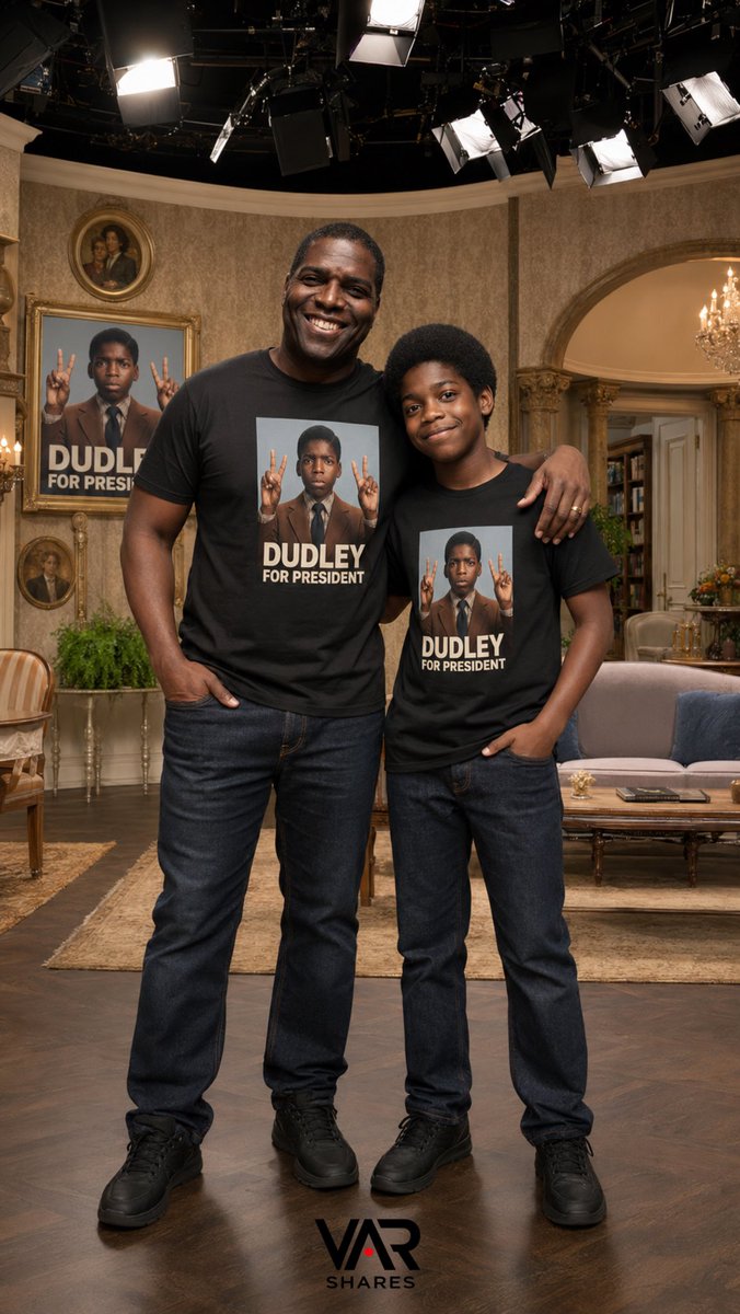 shavar's tweet photo. Dudley for President Campaign T-Shirt | Official Dudley Collection™ Release #1 | VAR Shares

Cast your vote for Dudley! 👕🗳️

I’m excited to share the very first release in the Official Dudley Collection™—the Dudley for President Campaign T-Shirt, inspired by the character I portrayed on Diff’rent Strokes.

This collectible design combines classic TV nostalgia with a fun campaign theme and is available in Black, Navy, and Charcoal, with sizes ranging from S–5XL.

Whether you grew up watching Diff’rent Strokes, collect television memorabilia, or simply enjoy unique conversation pieces, this shirt was created with you in mind.

👇 Get yours here:
https://t.co/gVkSxoaj7y
or
https://t.co/323cnIHlrw

Thank you for continuing to support my creative journey. It means a lot to see so many of you keeping these memories alive decades later.

Vote Dudley. The campaign continues. 😊

This is an AI-generated creation within the VAR Shares universe.
----
#DiffrentStrokes #DudleyForPresident #ShavarRoss #ClassicTV #TVNostalgia