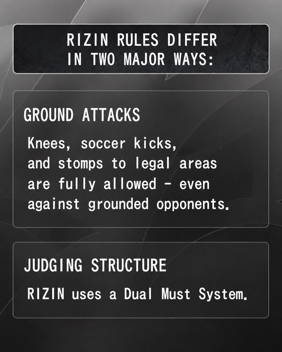 VerdictMMA's tweet photo. New to RIZIN MMA or need a refresher on the scoring? Here’s an in-depth breakdown of how RIZIN scoring and rules differ from Western MMA.

RIZIN Landmark 14 goes down this weekend. Check @RIZINTV_ for details.

#RIZIN_Landmark14 https://t.co/EXKytMLRoH