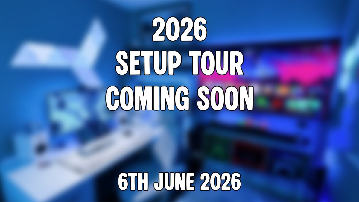 ScorpioTechYT's tweet photo. It's finally time.

The 2026 Setup Tour is coming soon!

6th June 2026

#SetupTour #DeskSetup #RoomTour https://t.co/FI7HGSGpcQ