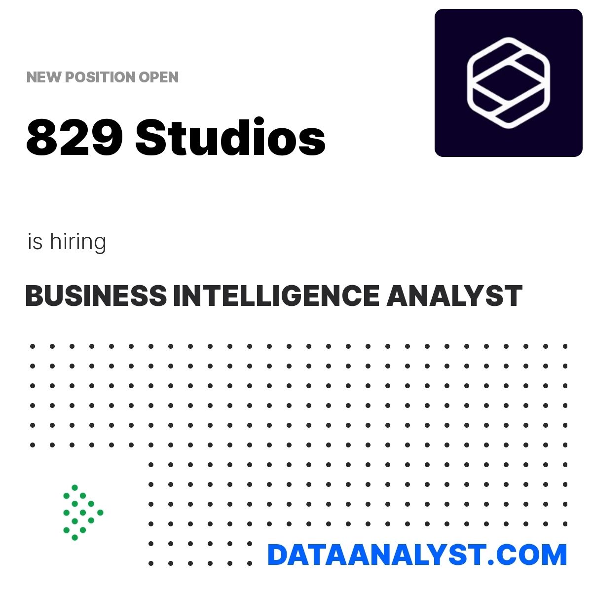 DataAnalyst_com's tweet photo. New data analyst job has been posted!

829 Studios is hiring a  Business Intelligence Analyst with 5 - 10 years of experience.

Based in United States -  , this is a Remote role.

More info: https://t.co/rgE88wFU5m https://t.co/hH0z9wgBKq