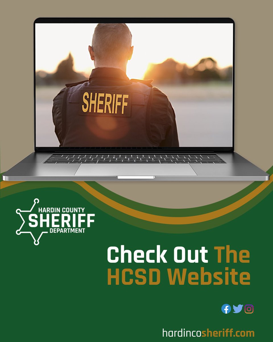 HCSheriffDept's tweet photo. Visit our website to stay up to date on the latest with the Hardin County Sheriff Department! 👮‍♀️🚓👮‍♂️

https://t.co/eyjGbMDb6h https://t.co/tkYZlInl0C