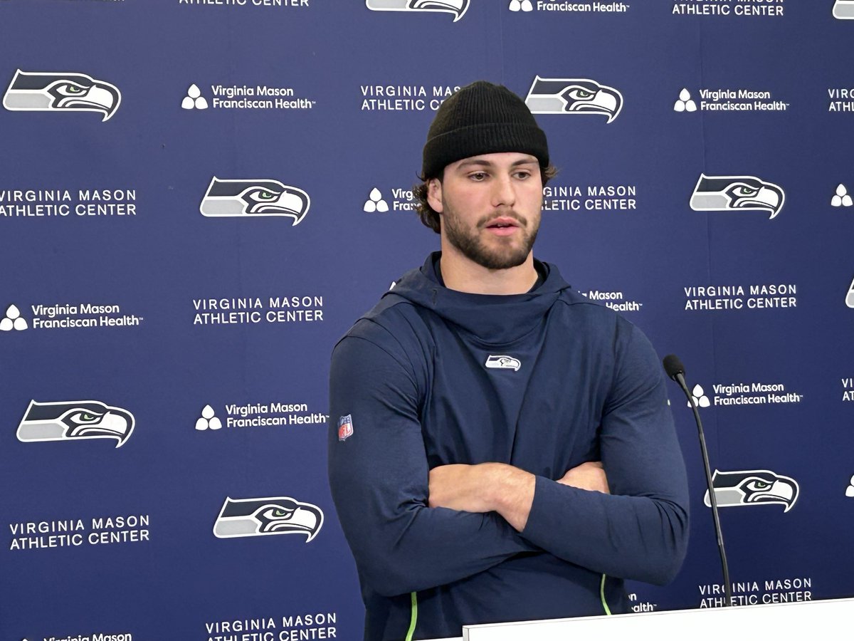 BradyHenderson's tweet photo. AJ Barner, who played through several injuries in 2025 and caught a TD pass in the Super Bowl, said he had two surgeries after the season.

“Definitely feeling better. Definitely still a process to get back out there, but by [training camp], I’m going to be ready to go.” https://t.co/xphwJTX9Fk