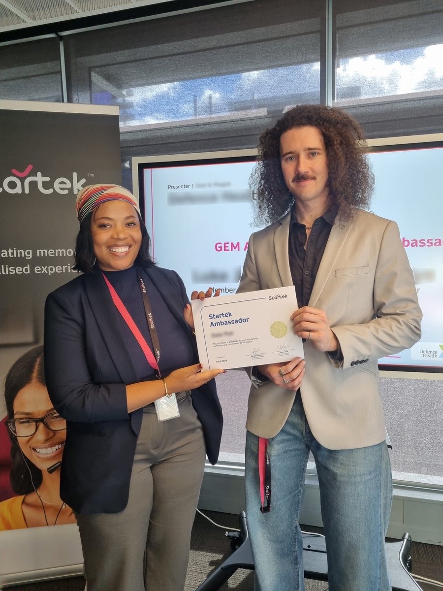 StartekAU's tweet photo. Big congrats to our May Award winners! 👏
 Celebrating our GEM (Going the Extra Mile) and Startek Ambassador Award recipients, and a special 20-year milestone! Your dedication, innovation, and standout performance continue to inspire us all. Well deserved! ⭐ https://t.co/MYMc0Pe4ty