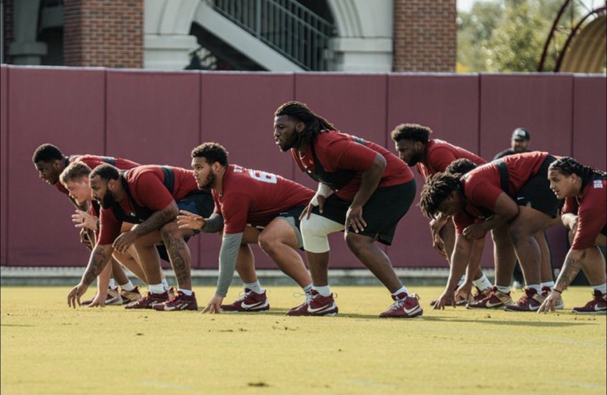 CentralNorvell's tweet photo. Florida State, Mike Norvell just teased a new starting offensive line that fans will love https://t.co/bfTORma16x