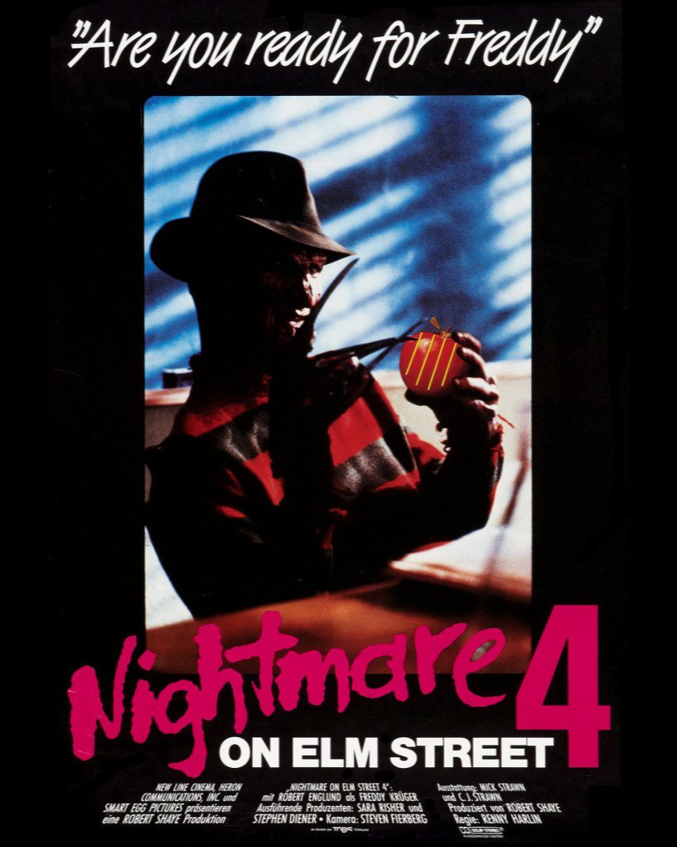 newbeverly's tweet photo. Are you ready for Freddy? A NIGHTMARE ON ELM STREET 4: THE DREAM MASTER (1988) screens in 35mm this Saturday, June 6th, at midnight! Tickets: https://t.co/hg6RCWb1Bg https://t.co/Lga2l7XYhe