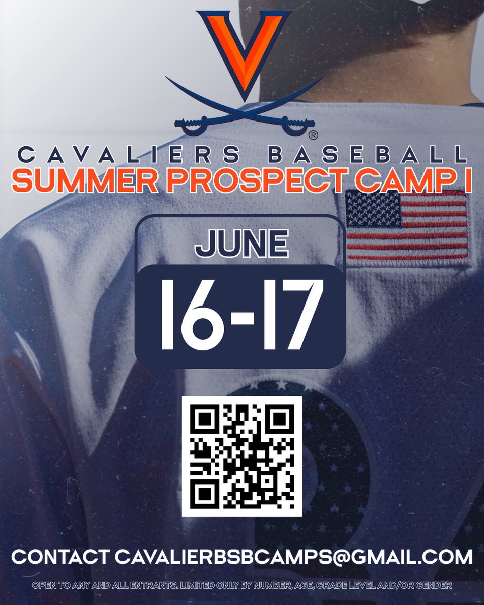 VirginiaRecruit's tweet photo. With Summer Prospect Camp just around the corner, we’re excited to announce that the following schools will be in attendance to evaluate: 

Tufts University
Johns Hopkins University
William &amp; Mary
Georgetown

Come show off your skills! Limited spots remain. 

@UVABaseball https://t.co/nWA88av1Cr