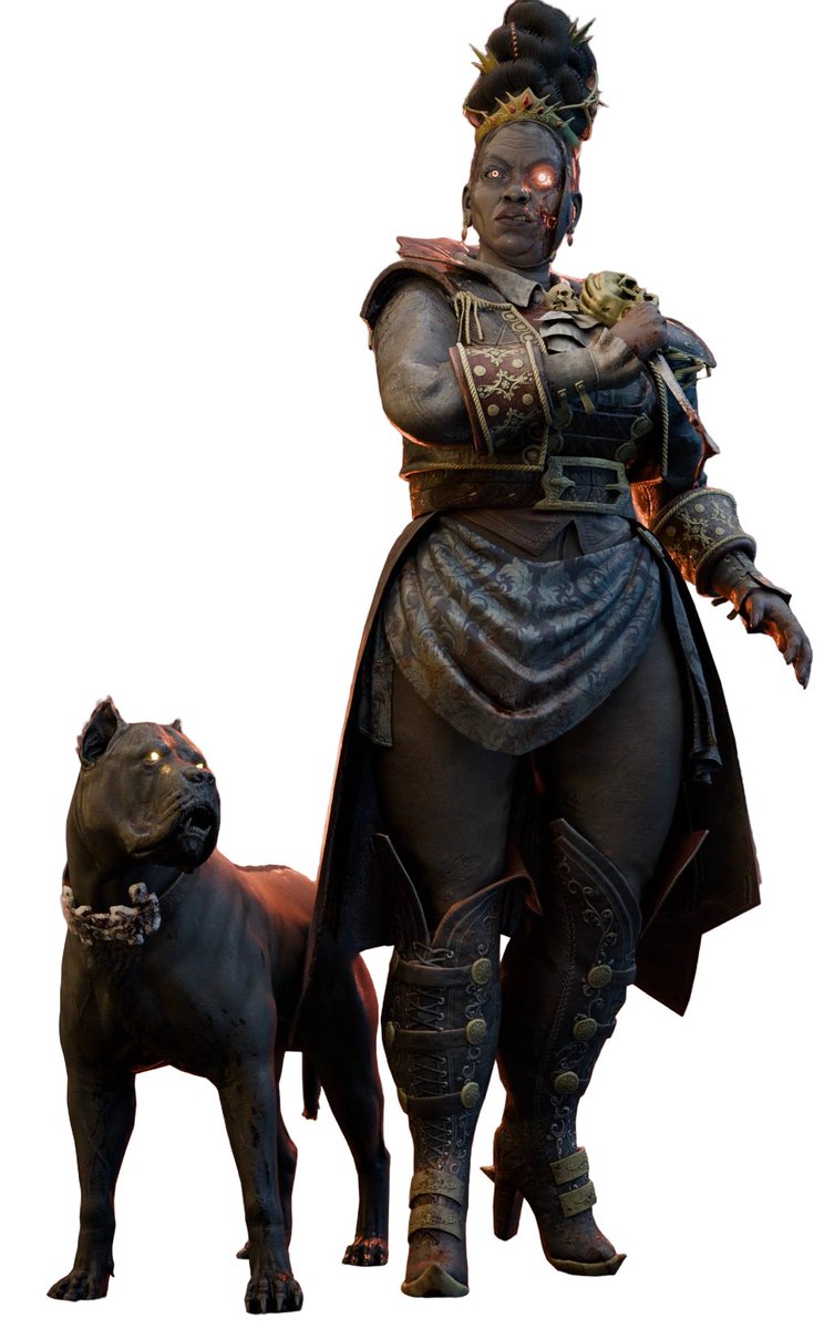 JayDanielBern's tweet photo. @VexTheSunEater If you ever get into Dead by Daylight, might I interest you in the Houndmaster. Dommy mommy pirate killer voiced by Debra herself. https://t.co/lXo5HdT1UG