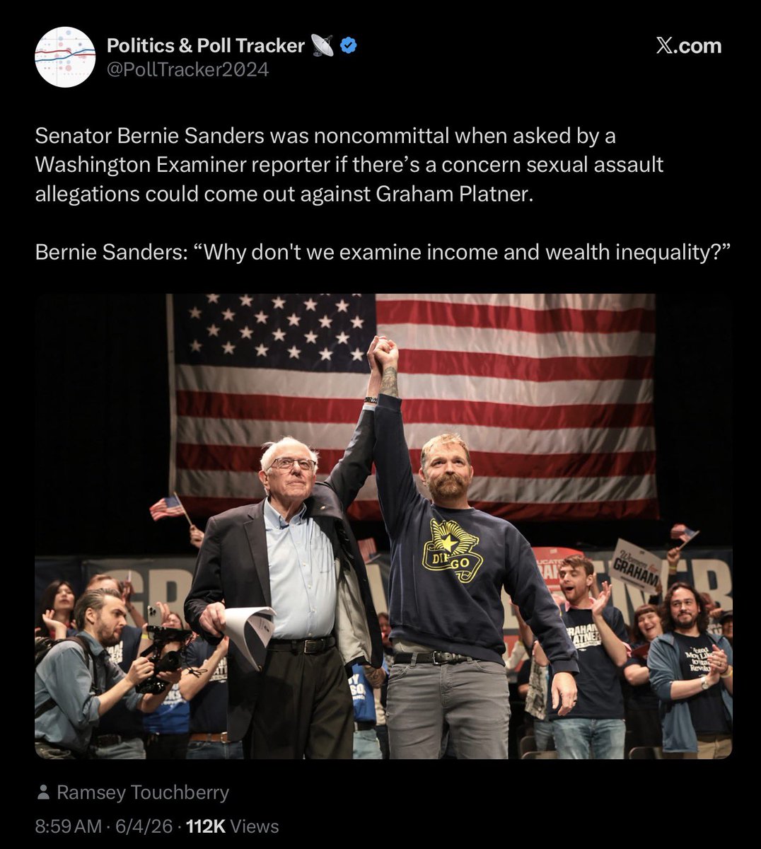 cwebbonline's tweet photo. Democrats abandoned Eric Swalwell over sexual assault allegations.

Graham Platner has been hit with a growing list of red flags, reports from former partners, sexting scandals, allegations of threatening behavior, and stories of repeated infidelity, and he still has the party’s endorsements and blessing.

Apparently, standards aren’t standards. They’re enforced only when it’s politically convenient.