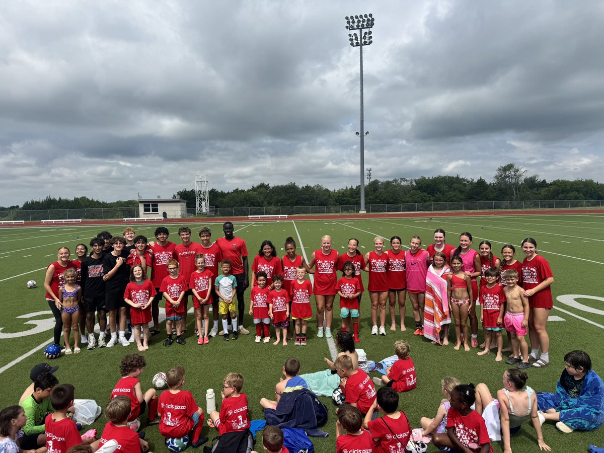 HeathBoysSoccer's tweet photo. Heath Soccer Camp 2026 concludes with all the smiles and laughs you could ever ask for!  Here are our group pics and our Campers of the Day today! @SoccerHeath @RISDAthletics @RHHSHawks @RHHSHawks_9 #WinTheDay https://t.co/rUGVtMQ1wg