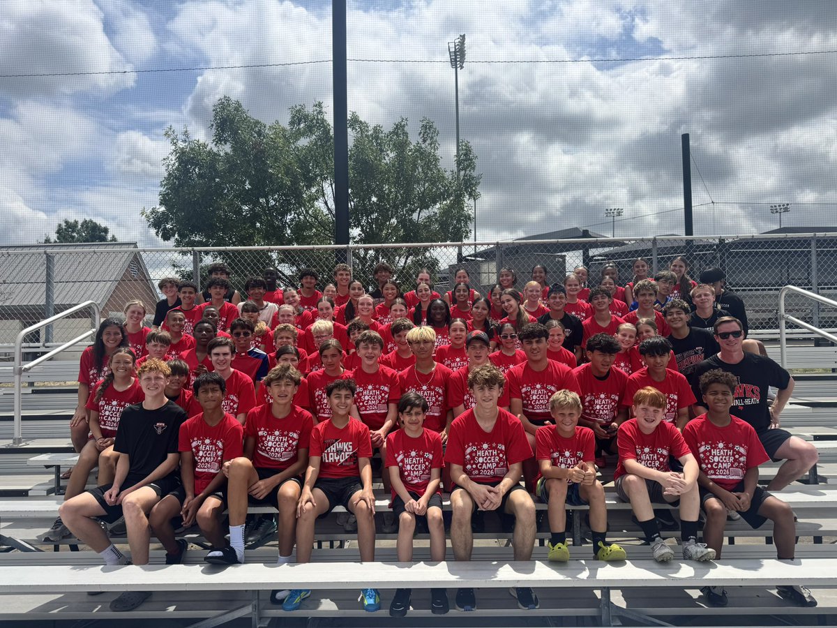 HeathBoysSoccer's tweet photo. Heath Soccer Camp 2026 concludes with all the smiles and laughs you could ever ask for!  Here are our group pics and our Campers of the Day today! @SoccerHeath @RISDAthletics @RHHSHawks @RHHSHawks_9 #WinTheDay https://t.co/rUGVtMQ1wg