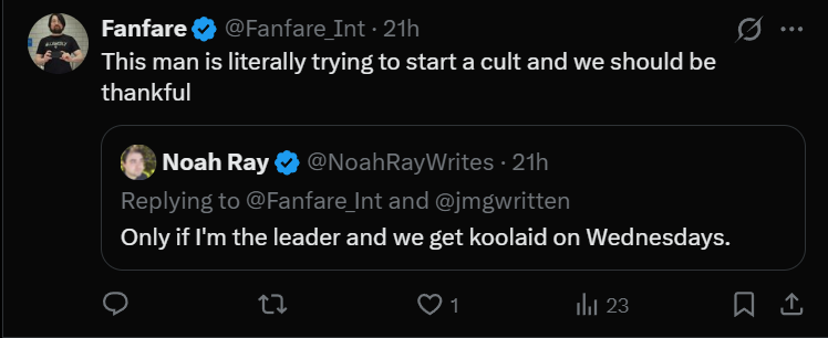 Fanfare_Int's tweet photo. @NoahRayWrites You already know the answer https://t.co/x2wIvSKeV1
