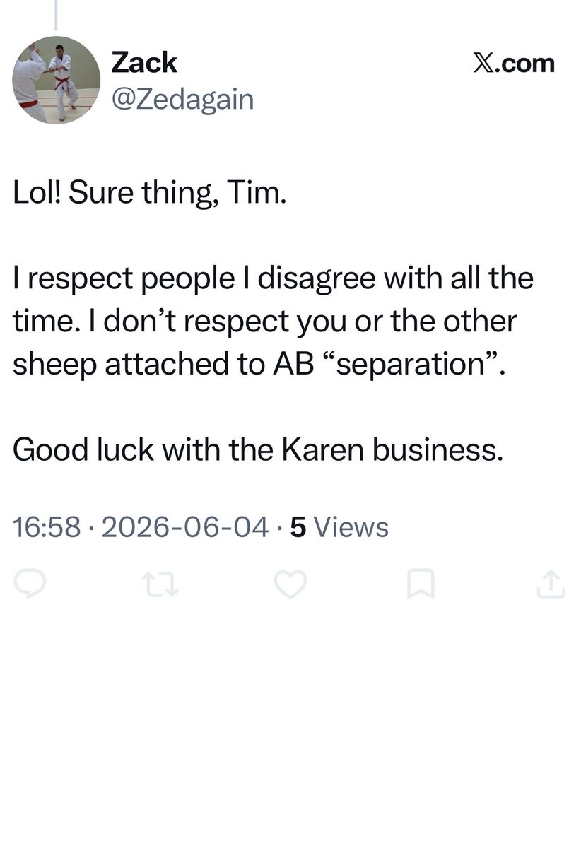 PaddyV32's tweet photo. Drop insults and block. They’re so predictable. https://t.co/n2sJfGukRq
