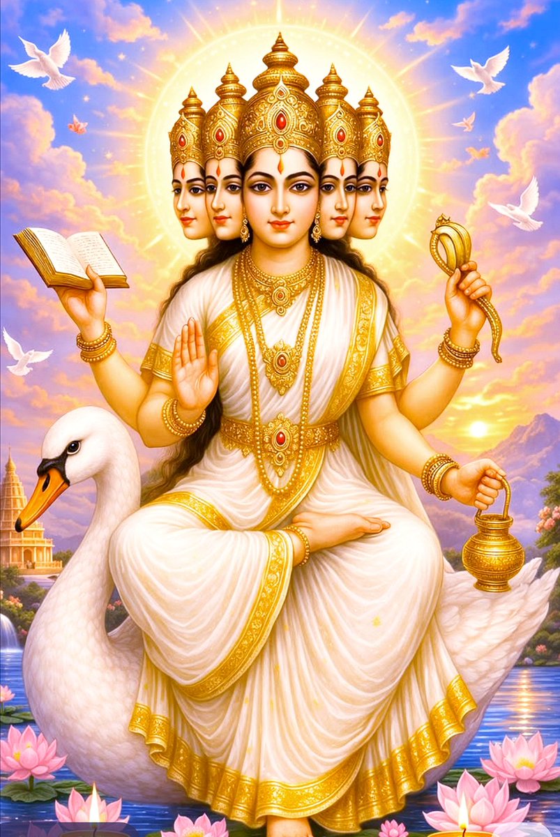 Hindu_devotee's tweet photo. गायत्री माँ जयंति:- 
हिन्दू कलेंडर के अनुसार,
ज्येष्ठ मास,शुक्लपक्ष की एकादशी को माँ गायत्री का जन्म हुआ था।
जो कि 25जून(गुरुवार)2026 को पड़ रहा है।
जिन्हें वेदमाता,ज्ञान गंगा भी कहा जाता है।
जो ब्रह्माजी की धर्मपत्नी है।
जिनकी उपासना से,विधा की प्राप्ति,कष्टों से मुक्ति मिलती है https://t.co/j2GZzNKbPc