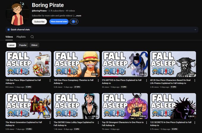 ProduceSO's tweet photo. this channel was powered entirely by AI.

no writers, no editors, no voice actors.

just 3-4 hour videos made with https://t.co/7JjUXe1B2g

we're hitting numbers that are just stupid.

$4.1k last month from zero human input.

sh*t's so easy it’s ridiculous.

fck it, comment "ULF" and i’ll send you the playbook for completely free👇