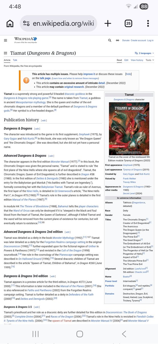 horrorfan121212's tweet photo. ST theory Creature #1. Tiamat the god level Dragon Queen. To defeat Tiamat, the Dragon Queen in D&amp;D, parties usually need to weaken her ritual, exploit her strict reliance on magic immunity, use flying strategies, and heavily stack burst damage. #conformitygate #lovewinsgate https://t.co/Hb9aTo3l1H