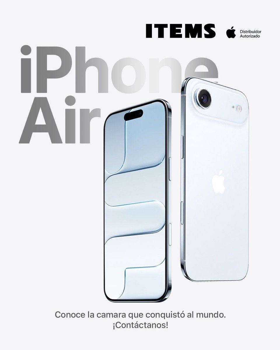 itemsgt's tweet photo. iPhone Air.
Redefine cada detalle con su cámara. 📸

¡Contáctanos!

#apple #ITEMS #Guatemala #iPadPro #MacBookM3 #iMacM3 #MacBookAirM2 #serviciotecnico #iPad #iphone15 #Macmini #AirPods #reparación https://t.co/wtihepWNJL