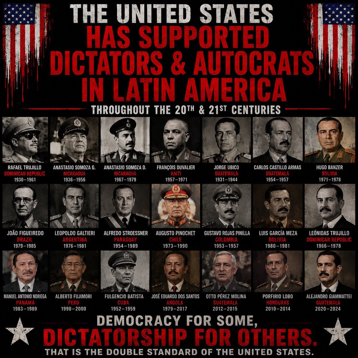 jpartiles's tweet photo. @SecRubio Maybe you have forgotten the millions of deaths and destruction caused by USA 🇺🇸 in Latin America giving support to evil dictatorships. 
No están ustedes para dar lecciones a nadie! https://t.co/Qq6KAP04Gh