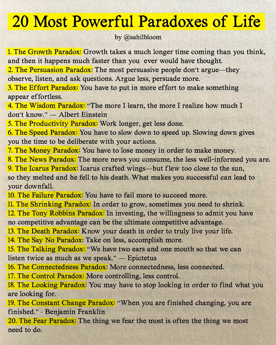 LimitlessPathHQ's tweet photo. 20 Most Powerful Paradoxes of Life https://t.co/QK1Qft56gj