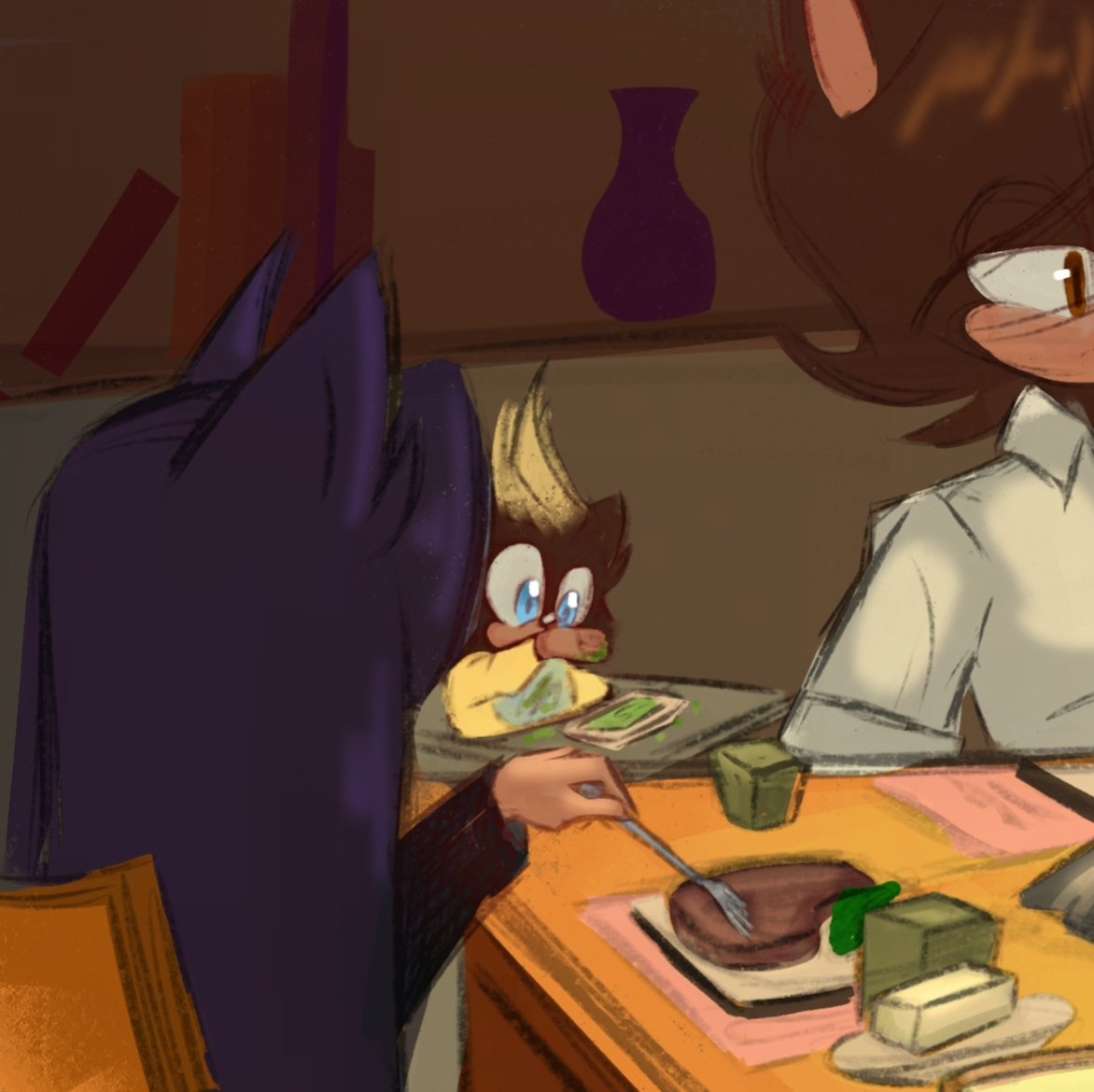 Mr_StarArts's tweet photo. #theincredihogsau #theincredibles #helen #bob #dash #violet #jackjack #dinner #pixar #disney #Au https://t.co/KUBcSxY1P0