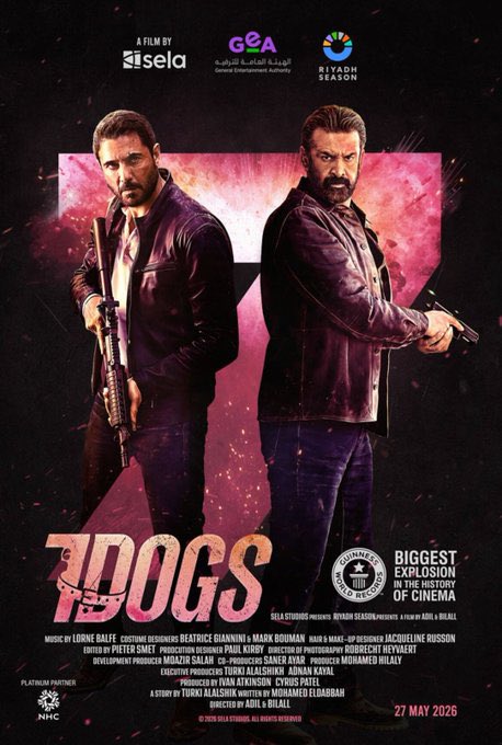 CinemaFaans's tweet photo. اخيرا شفته فالسينما كلام كثير عليه والله احس انحرق علي ممتع الفلم بطريقة الإخراج والتصوير ومليان اكشن من البداية للنهاية سريع بالأحداث لكن كاقصة عادية لكن يستاهلون برافو وشكلنا رايحين في السنوات القادمة لتقديم افلام وإنتاج بطريقة هوليوودية يستحق المشاهدة والف مبروك ع هذا النجاح👏👏

#7Dogs 
@Turki_alalshikh 
@thesevendogs