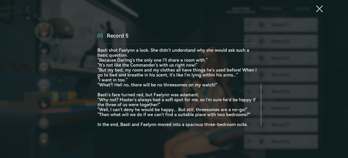 ZevenShikikan's tweet photo. Yea... 
"What!? Hell no, there will be no threesomes on my watch!"
Basti is so greedy. 
Even when her best friend of 10 years is involved.
Instead of sharing with Faelynn, she so casually suggests Faelynn gets cucked like that 😭😭 https://t.co/DRp707YPpQ
