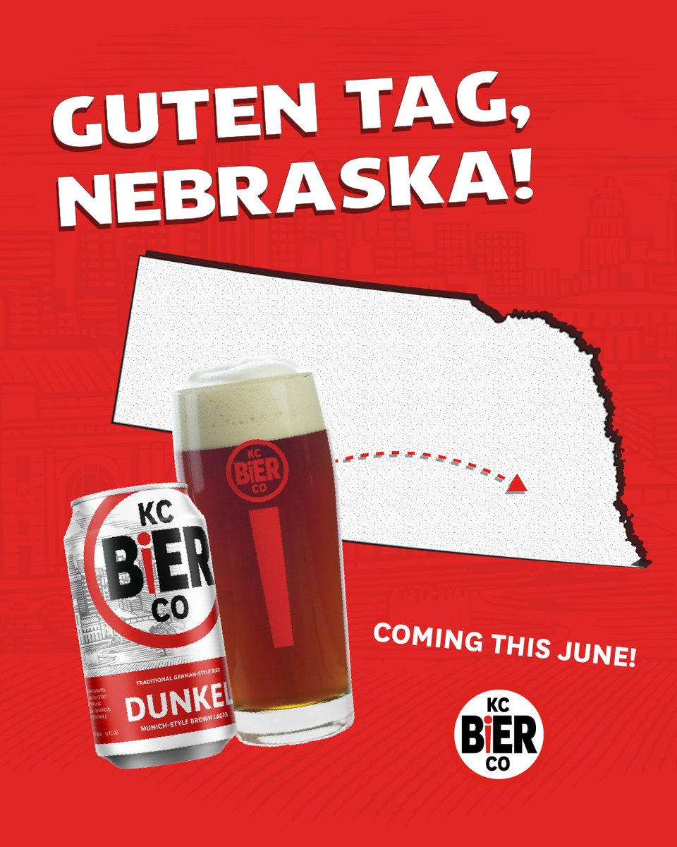 KCBierCo's tweet photo. BIG NEWS: KC Bier Co. is coming to Nebraska! 

We are excited to announce that we are expanding distribution to eastern Nebraska, including Omaha and Lincoln! Bier is on its way, and you'll start seeing KC Bier Co this month!

View county map: https://t.co/8jesToAbO3 https://t.co/3SvsnTZ2ph