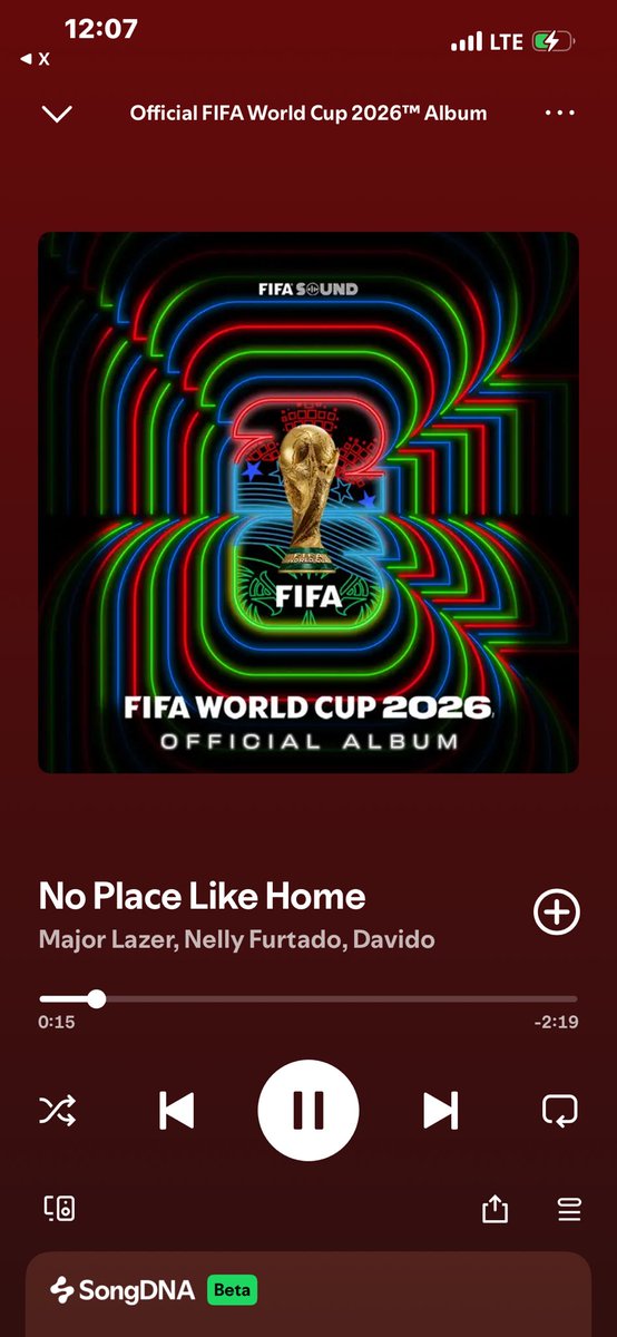 adewaledeyforu's tweet photo. “NO PLACE LIKE HOME” 

DAVIDO X MAJOR LAZER X NELLY FURTADO 

OFFICIAL FIFA WORLD CUP 2026 SOUNDTRACK  

OUT NOW 🔥🔥🔥🔥 https://t.co/OKn2M6hx3v