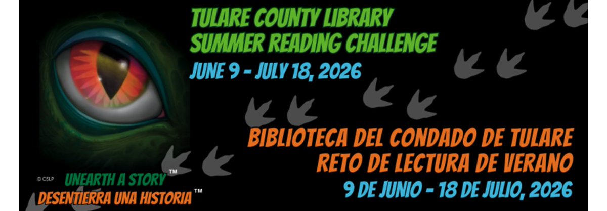 CountyofTulare's tweet photo. Sign up for the Tulare County Library Summer Reading Challenge and "Unearth a Story!"

Learn more at https://t.co/s18C0JHyxc

#TulareCounty #library #ReadingChallenge https://t.co/gIlZ2zVjNm