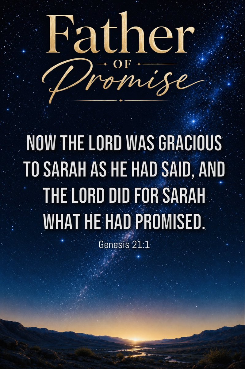 redgiraffer's tweet photo. God had called Abram to leave everything he knew. He had shown him the stars and promised descendants too numerous to count. He had changed his name from Abram to Abraham and declared that he would become the father of many nations. And through it all, Abraham obeyed, waited, and believed. But for years, the promise remained only a promise. He had seen no fulfillment. But then came the moment Abraham and his wife, Sarah, had been waiting for. “Now the Lord was gracious to Sarah as He had said, and the Lord did for Sarah what He had promised.” After all the waiting, all the questions, all the years of trusting God when there was no visible evidence, God did exactly what He said He would do. The fulfillment was not because Abraham and Sarah had finally figured everything out. It was not because the timing made sense. It was not because the circumstances suddenly became favorable. The fulfillment came because God is faithful to His Word. And when their son, Isaac, was born, he became a testimony to the faithfulness of God. Every cry from Isaac was a reminder that God keeps His promises. Every laugh was evidence that nothing is impossible for the Lord. And every moment they spent holding him was proof that God's plans are never limited by human weakness, human timing, or human understanding. And the same is still true today. While God's promises may not always unfold according to our schedule, they always unfold according to His perfect plan. The waiting seasons are never wasted. The delays are never evidence of God's absence. Even when we cannot see Him working, He remains faithful behind the scenes. God always keeps His Word. And the God Who called Abram, showed him the stars, changed his name, and fulfilled His promise is the same God we serve today. What He promises, He sustains. And what He sustains, He fulfills! ✝️💗