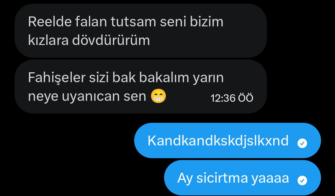 b3erilL's tweet photo. Bize gelen en normal tehditler https://t.co/0Ss3dtbU4i