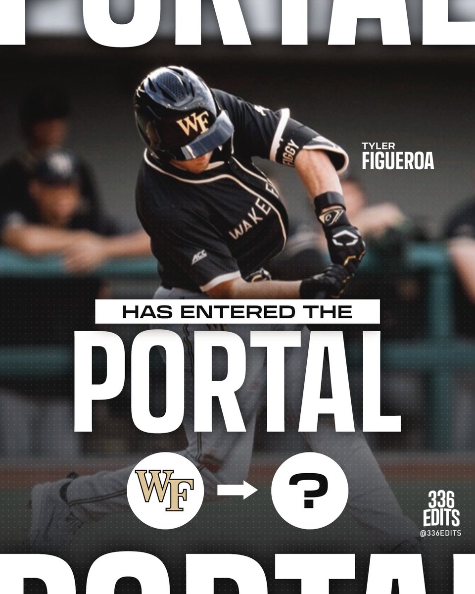 336Edits's tweet photo. NEWS: Wake Forest OF Tyler Figueroa has entered the NCAA transfer portal, he tells 336Edits. https://t.co/mHIKtRoSOp