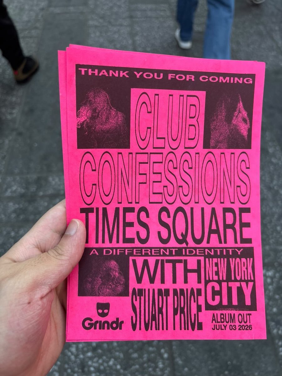 DrownedMadonna's tweet photo. Promotional flyer for Club Confessions live at Times Square thanks to our follower @mrhoosteen 💜 https://t.co/xHoqJCghMV
