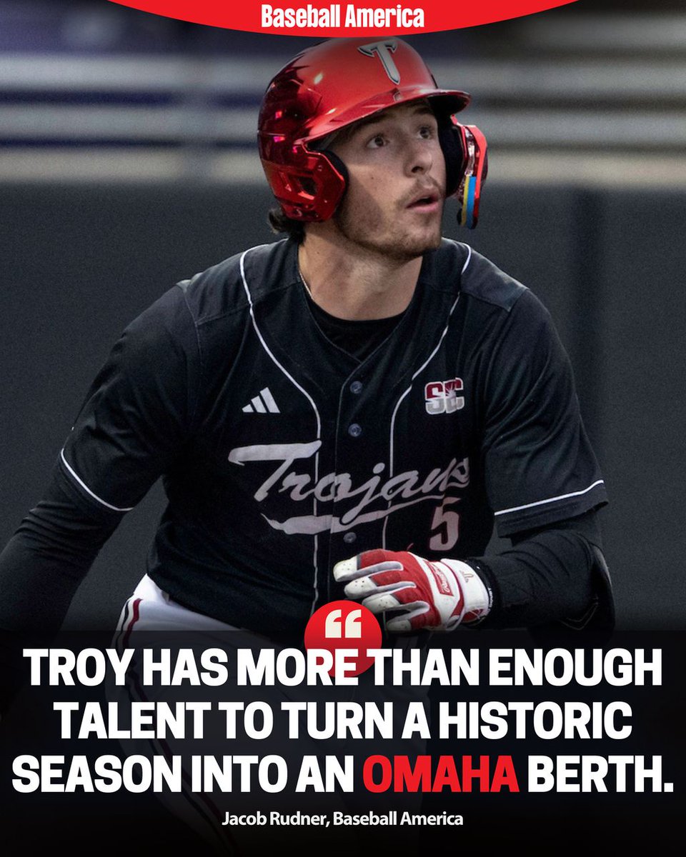 BaseballAmerica's tweet photo. Troy is set to make its first-ever super regional appearance.

Here's everything you need to know about the matchup: https://t.co/6QAR9DNK3f https://t.co/1Vun3BLDk0