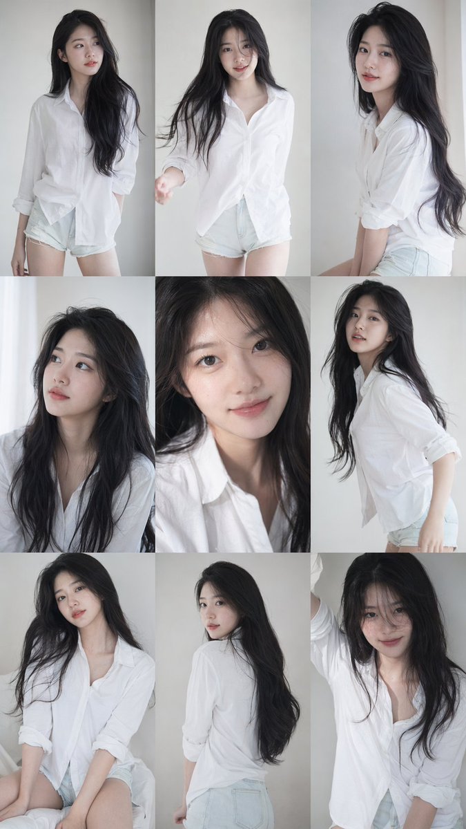 Korean Idol Photocard Grid Collage