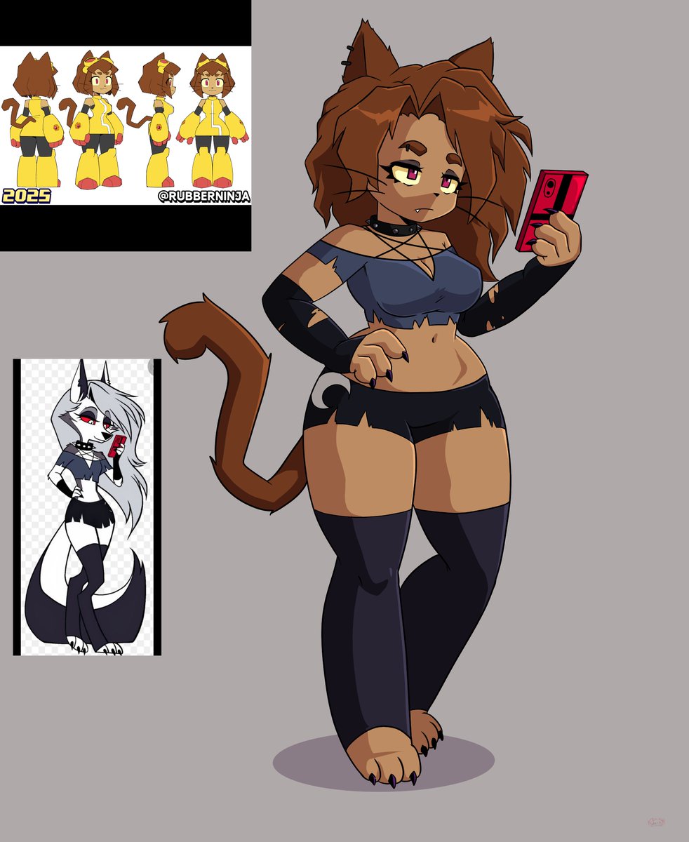 shaxsummons200's tweet photo. Kit's Loona outfit (Goth outfit) 🐱🐺🖤🖤

#Gameoverse #kitbodega #HelluvaBoss #Loona_HelluvaBoss https://t.co/H4T80K7C4E