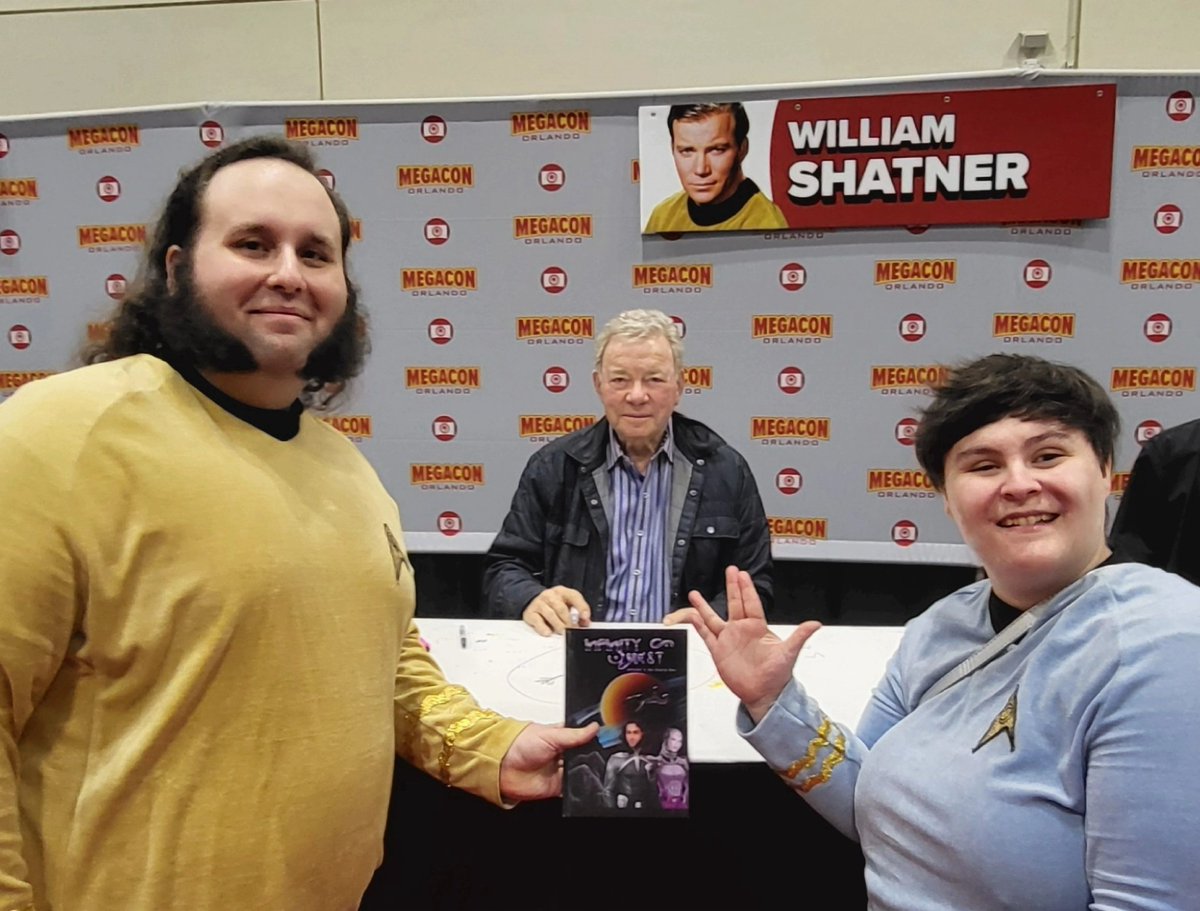 ColbyHedgey's tweet photo. @WilliamShatner I was so happy to be able to give you yours in person at Megacon this year!! It was such an honor to meet you Mr. Shatner!! https://t.co/p692EraXWs