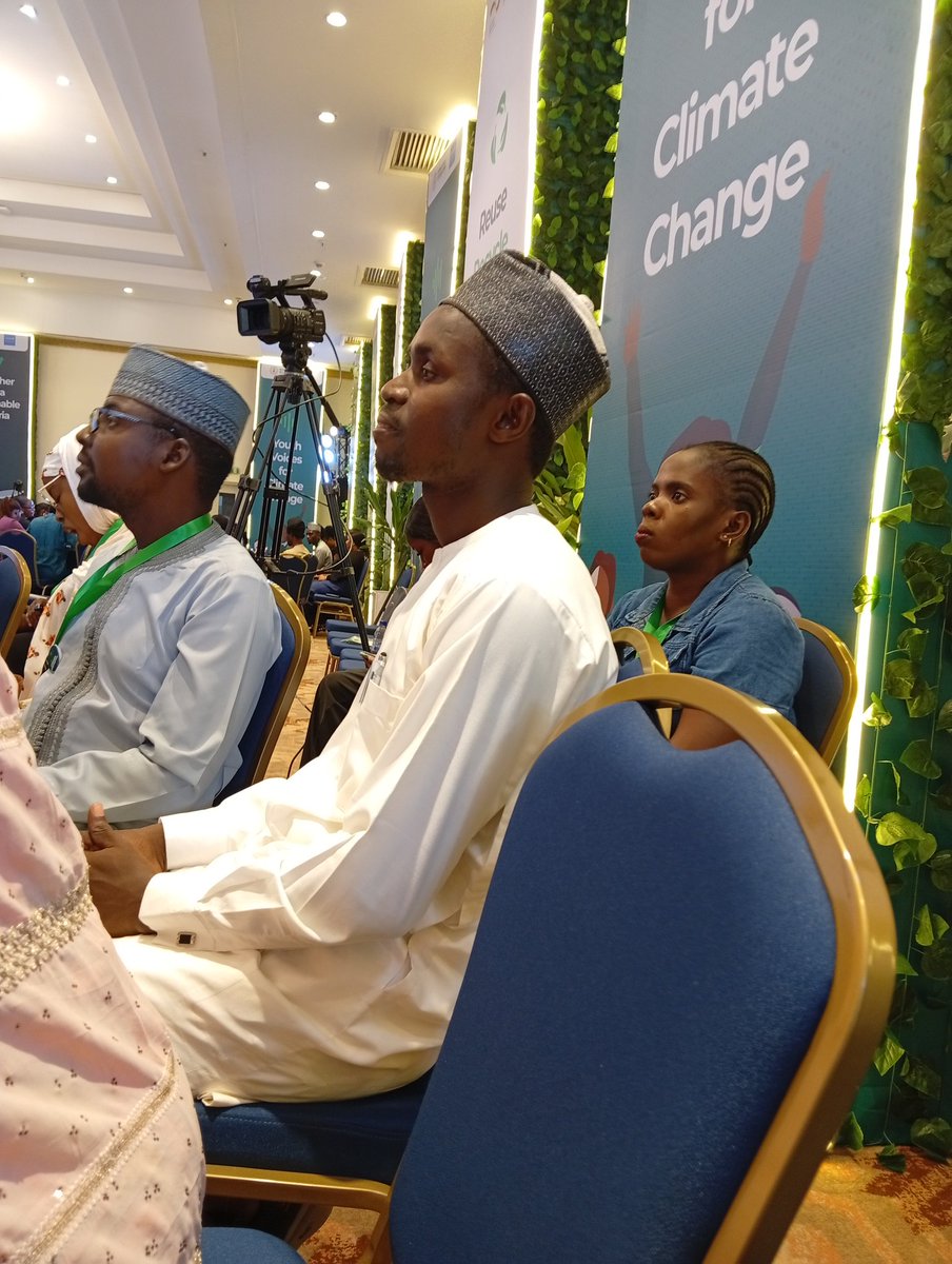 Sulemanbature02's tweet photo. At a National stage!
Attending #NYCS #NigeriaYouthClimateSummit at Abuja #ContinentalHotel..We heard the messege, Youth are the leaders and drivers of climate change.. Thank you @talk2mshehu @UNFCCC @ActionAidNG https://t.co/dnq1Lf1Ard