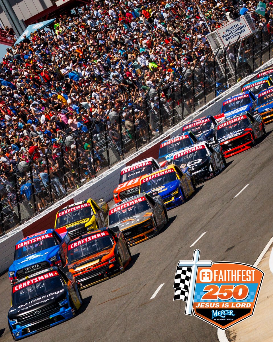 NWBSpeedway's tweet photo. Trucks at North Wilkesboro? Say less. 🔥 

#FaithFest250 | 🎟️: https://t.co/eSe8bFWtHV https://t.co/qbrRDYtcCr
