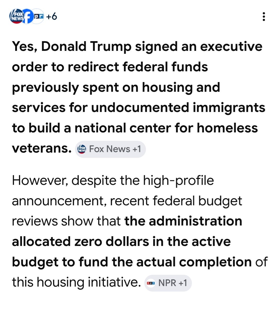 grenpoopa's tweet photo. @FloraLuzz_ Oops! My bad....money never went to homeless vets. So sad. Another Trump F**K  up! https://t.co/DZiFK2vosU