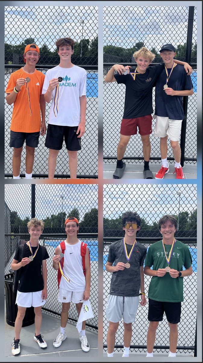KCSummerSlam's tweet photo. 🚨Varsity Boys Singles Medalists🚨
🥇Chaney (BS South)
🥈Letourneau (BS South)
🥉Martin (Spring Hill)
🏅Kluck (Platte County)

🚨JV Boys Singles Medalists🚨
🥇Dunn (LS West)
🥈Hall (Liberty North)
🥉Colford (Staley)
🏅Crockett (Staley) https://t.co/lG9kChUWPB