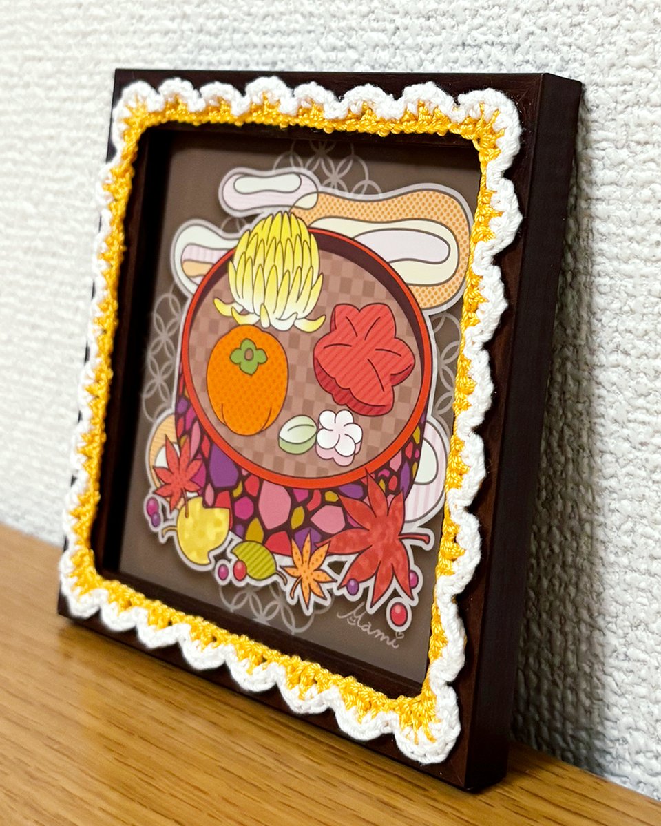 MacchiBaco's tweet photo. 「豊穣」10角額装

Mami 初ミニ #個展 🩷
「＠マッチバコ」
ただ今開催中です🖼️✨

会期🔸5/28（木）〜6/7（日）
時間🔸11:00～18:00
会場🔸Gallery IYN ※在廊なし

会期中、Gallery #IYN 様が通販対応してくださいます😊

⬇️コチラから
https://t.co/sOH3PjnYN8

#イラスト #アート #かぎ針編み https://t.co/cqlIM5ST7t