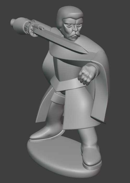 ManauMiniatures's tweet photo. The monotony of all the Pictish work is getting to me, so I cobbled together a mini based on one of my first D&amp;D characters.

#blender #fantasyminiatures https://t.co/ywxOpTiWSl