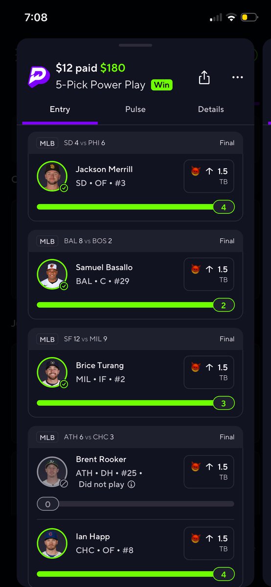 jordan_champlin's tweet photo. @KasperMLB Rooker Void but cash it! You the 🐐 https://t.co/Vc78w4nQW3